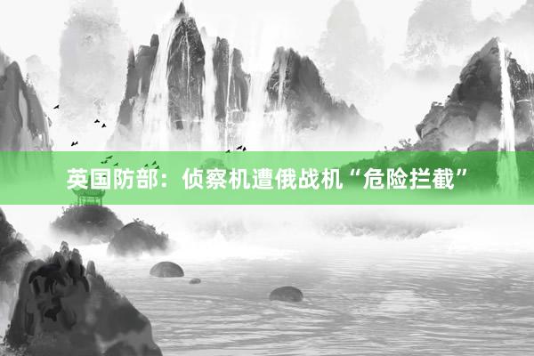 英国防部：侦察机遭俄战机“危险拦截”