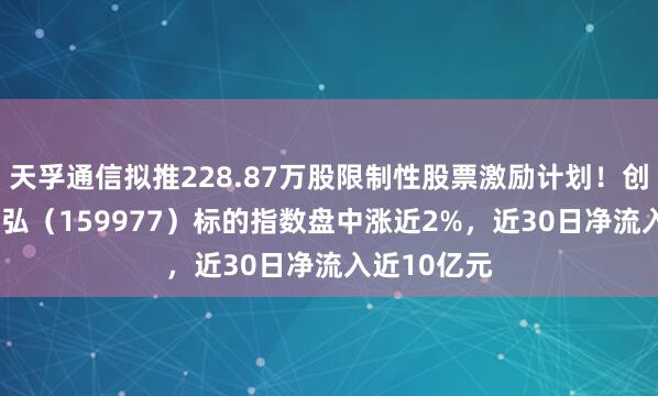 天孚通信拟推228.87万股限制性股票激励计划！创业板ETF天弘（159977）标的指数盘中涨近2%，近30日净流入近10亿元
