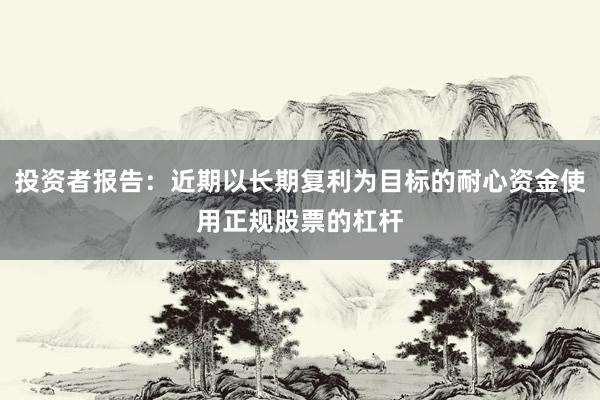投资者报告：近期以长期复利为目标的耐心资金使用正规股票的杠杆
