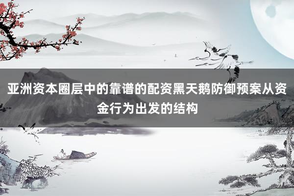 亚洲资本圈层中的靠谱的配资黑天鹅防御预案从资金行为出发的结构