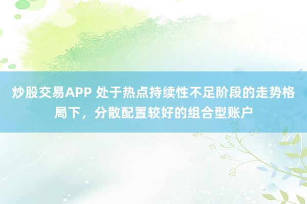 炒股交易APP 处于热点持续性不足阶段的走势格局下，分散配置较好的组合型账户